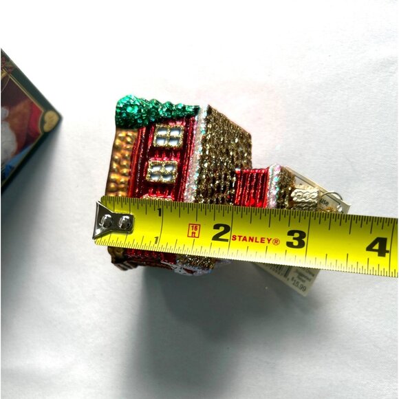 2001 Merch Family’s Old World Christmas Little Red Glass School House Ornament - Picture 4 of 15